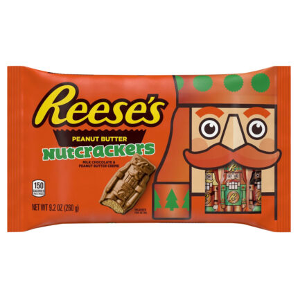 Reese'S, Nutcrackers Christmas Candy Milk Chocolate Peanut Butter & Creme Bag, Case Of 36, 9.2 Oz