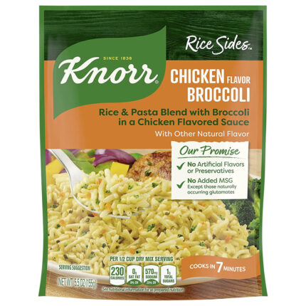 Knorr, Rice Sides Chicken Broccoli With Long Grain Rice And Vermicelli Pasta, Case Of 12, 5.5 Oz