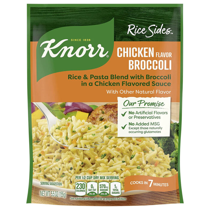 Knorr, Rice Sides Chicken Broccoli With Long Grain Rice And Vermicelli Pasta, Case Of 12, 5.5 Oz - Image 1