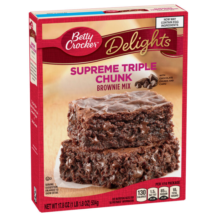 Betty Crocker, Delights Supreme Triple Chunk Brownie Mix, Case Of 12, 17.8 Oz - Image 1