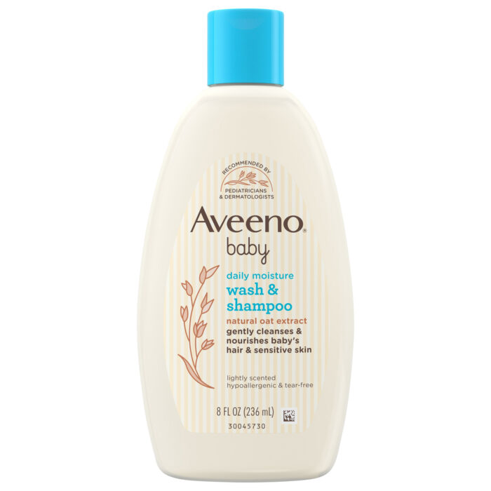 Aveeno, Baby Daily Moisture Body Wash And Shampoo With Oat Extract, Case Of 3, 8 Fl Oz - Image 1