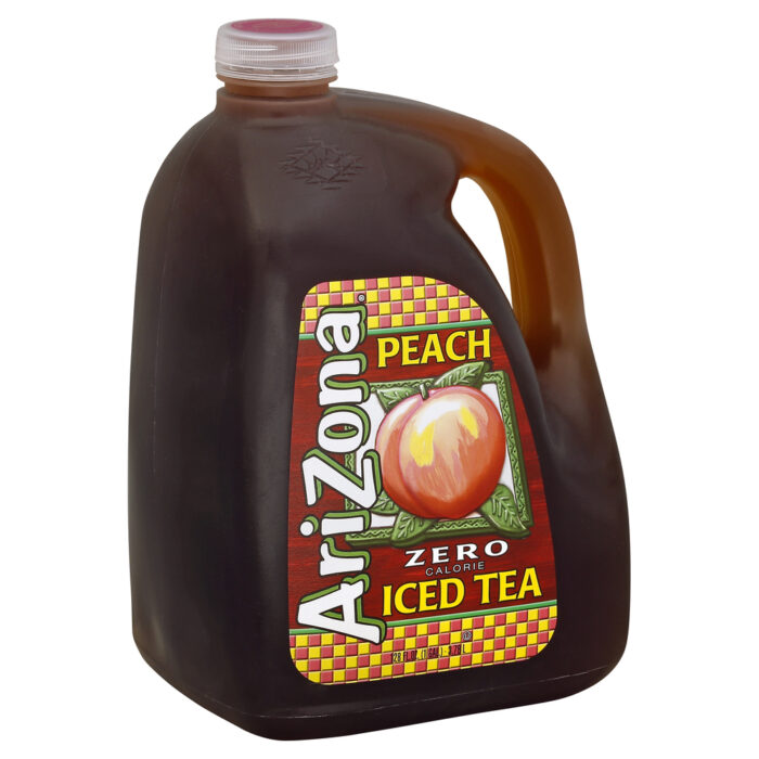 Arizona, Zero Iced Tea Peach, Case Of 4, 128 Fl Oz - Image 1