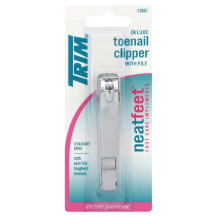 Trim, Neat Feet Deluxe Straight Edge Toenail Clipper With File, Case Of 6, 1 Ct