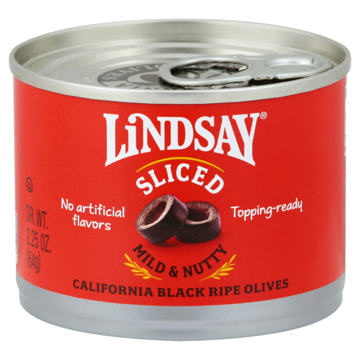Lindsay, California Black Ripe Olives Sliced , Case Of 24, 2.25 Oz - Image 1