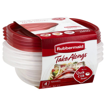 Rubbermaid, Take Alongs Containers And Lids, Case Of 8, 4 Ct