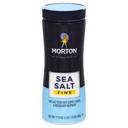 Morton, Sea Salt Fine, Case Of 12, 17.6 Oz