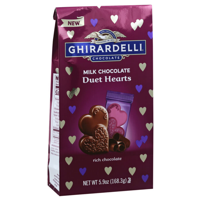 Ghirardelli, Milk Chocolate Duet Hearts, Case Of 12, 5.9 Oz - Image 1