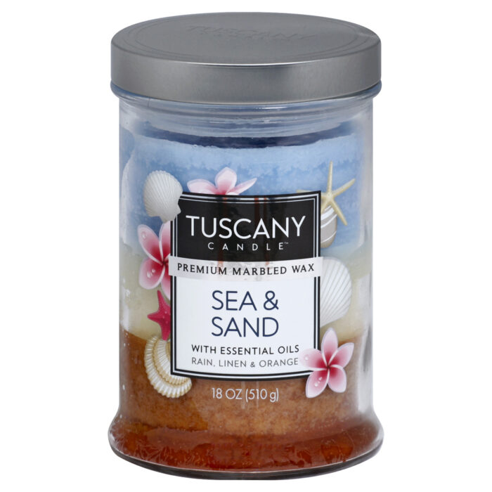 Tuscany Candle, Scented Jar Sea & Sand With Essential Oils, Case Of 4, 18 Oz - Image 1