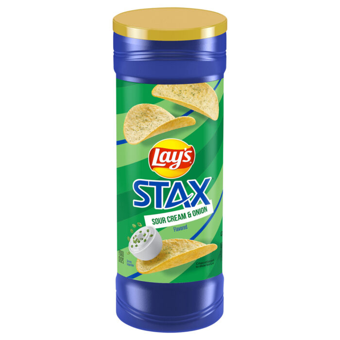 Lay'S, Stax Potato Crisps Sour Cream & Onion Flavored 5.5 Oz, Case Of 17, 5.5 Oz - Image 1