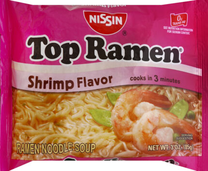 Nissin, Top Ramen Noodle Soup Ramen The Original Shrimp Bag, Case Of 24, 3 Oz