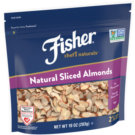 Fisher, Chef'S Naturals Natural Sliced Almonds Bag, Case Of 7, 10 Oz