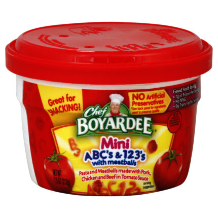 Chef Boyardee, Mini Abc'S & 123'S With Meatballs, Case Of 12, 7.5 Oz