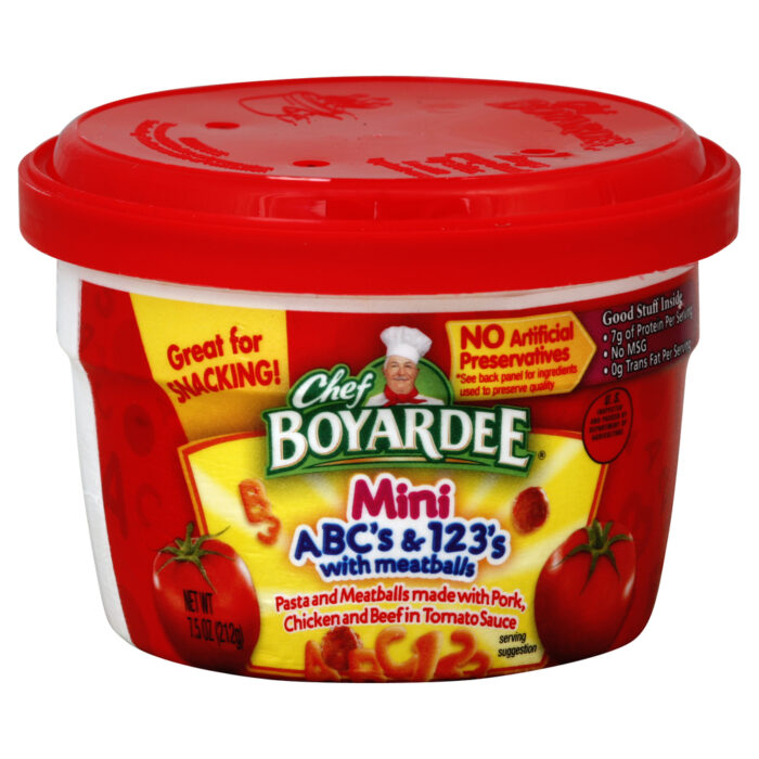 Chef Boyardee, Mini Abc'S & 123'S With Meatballs, Case Of 12, 7.5 Oz - Image 1