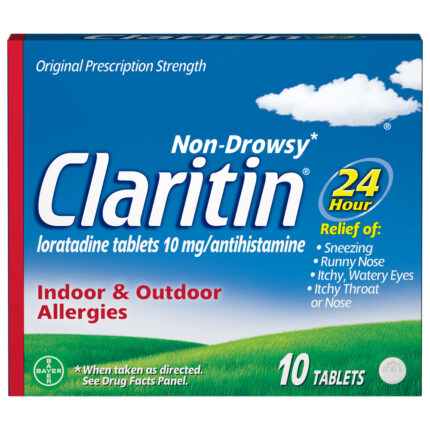 Claritin, Loratadine 10Mg Tablets Original Prescription Strength Non-Drowsy, Case Of 6, 10 Ct