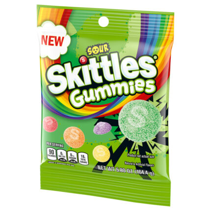 Skittles, Gummies Sour, Case Of 12, 5.8 Oz