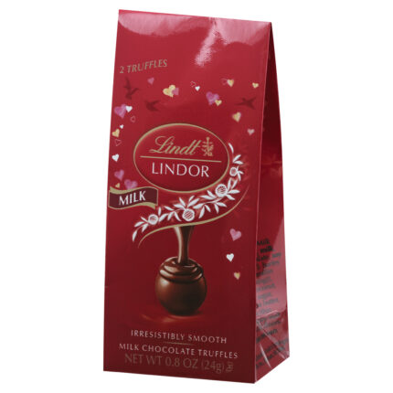 Lindt, Milk Chocolate Truffles, Case Of 24, .8 Oz