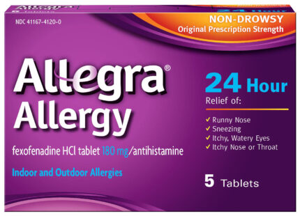 Allegra, Tablets 24-Hour Allergy Relief, Case Of 4, 5 Ct