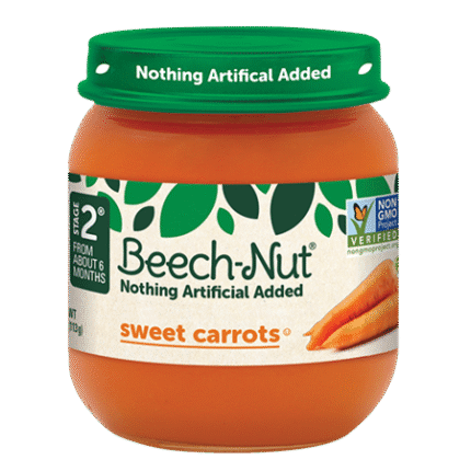 Beech-Nut, Beech Nut Stage 2 Baby Food 6 Months+ Sweet Carrots, Case Of 10, 4 Oz
