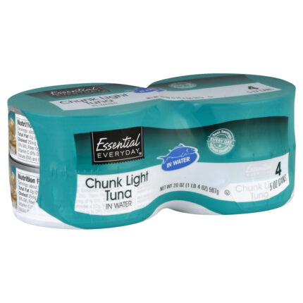 Essential Everyday, Chunk Light Tuna In Water, Case Of 12, 20 Oz