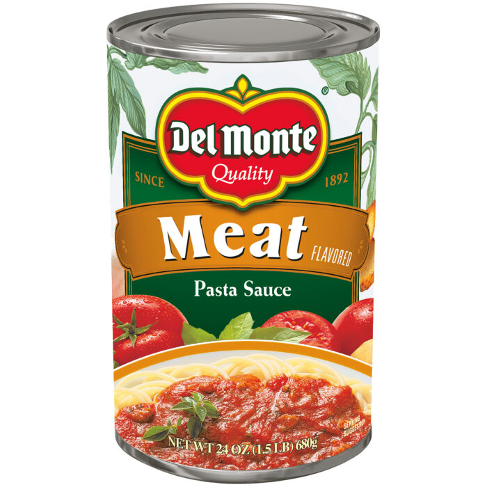 Del Monte, Meat-Flavored Pasta Sauce, Case Of 12, 24 Oz - Image 1