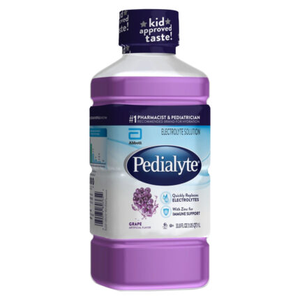Pedialyte, Grape Electrolyte Solution Immune Support, Case Of 8, 33.8 Fl Oz.