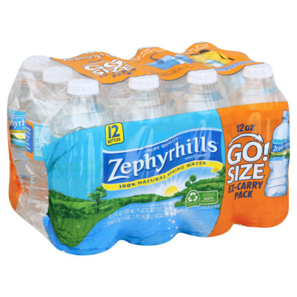 Zephyrhills, 100% Natural Spring Water Go Size, Case Of 2, 144 Fl Oz
