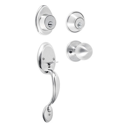 Entrance Handleset Double Cyl Satin Stai