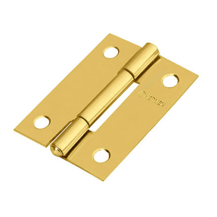 2" Brass Plated Rectangular Hinge
