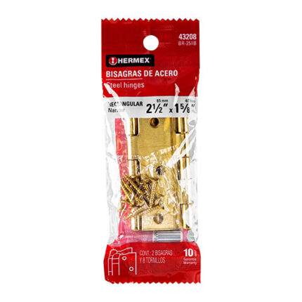 2-1/2" Plated Rectangular Hinge Blist