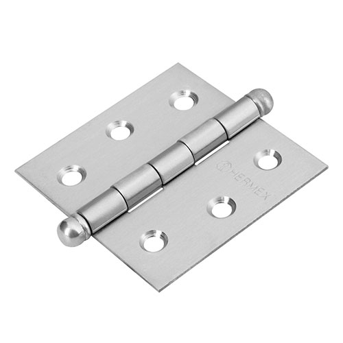 43221.jpg *** 2-1/2" Stainless Round Head Square Hinge Special Order Item (Extended Lead Time 35-50 Days) - Image 1