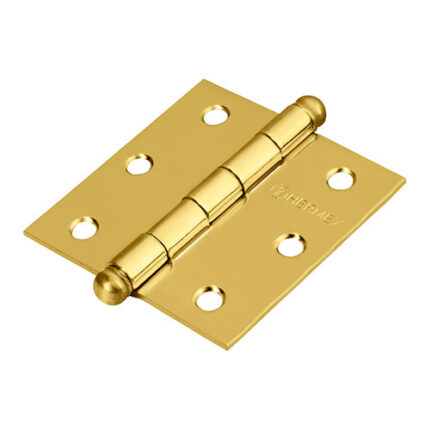 2-1/2" Plated Round Head Square Hinge