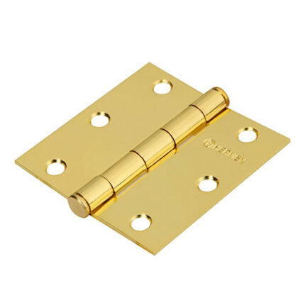 Steel Hinge Brass Plated 3" Flat Tips