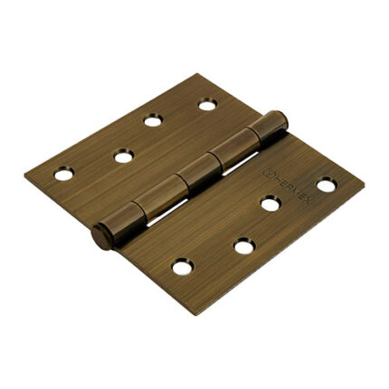 4" Antique Flat Head Square Hinge