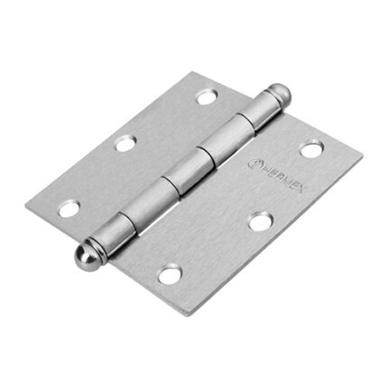 3-1/2" Chrome Round Head Square Hinge