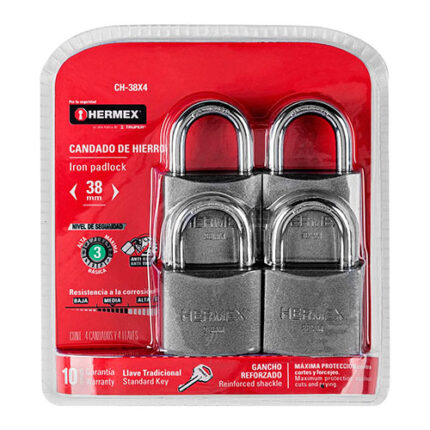 1.49" Iron Padlock Set 4 Pieces