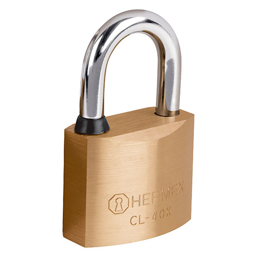 43420.jpg *** 1.57", Tetra Key, Brass Padlock Special Order Item (Extended Lead Time 35-50 Days) - Image 1