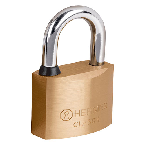 43421.jpg *** 1.97", Tetra Key, Brass Padlock Special Order Item (Extended Lead Time 35-50 Days) - Image 1