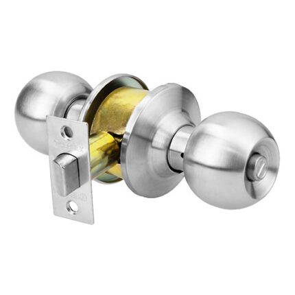 Satin Plated Bath Ball Knob Lock