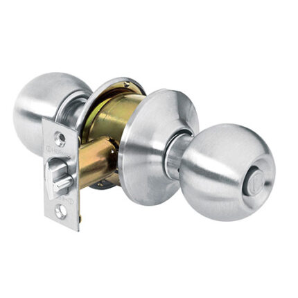 Satin Plated Bedroom Ball Knob Lock