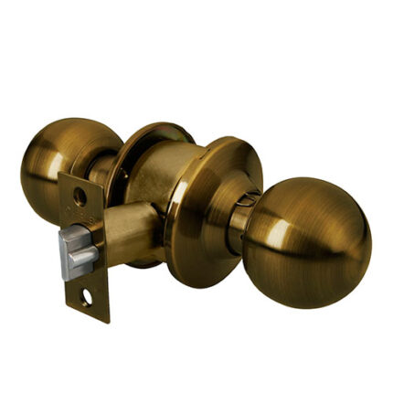 *** Antique Brass Entry Ball Knob Lock                         Special Order Item (Extended Lead Time 35-50 Days)