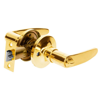 *** Bright Brass Bedroom Lever                         Special Order Item (Extended Lead Time 35-50 Days)