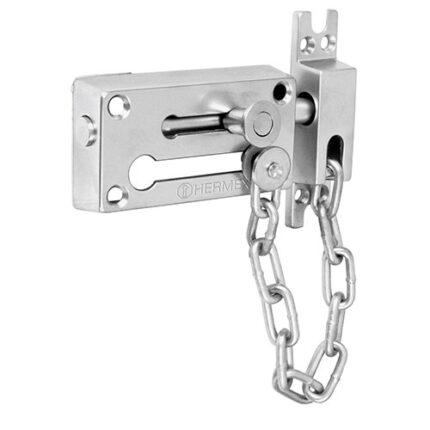 Chromed Keyed Chain Door Lock