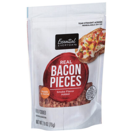 Essential Everyday, Smoke Flavor Real Bacon Pieces, Case Of 12, 2.8 Oz