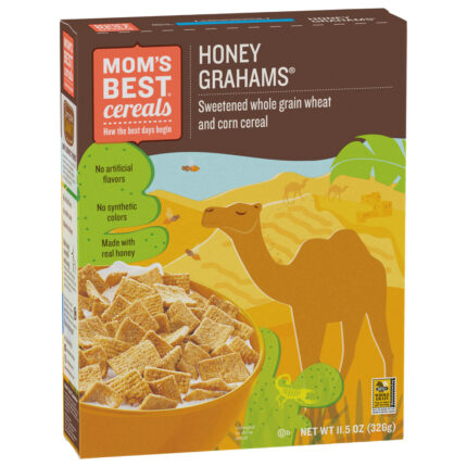 Malt-O-Meal, Honey Grahams Sweetened Whole Grain Wheat And Corn Cereal Honey Grahams, Case Of 8, 11.5 Oz