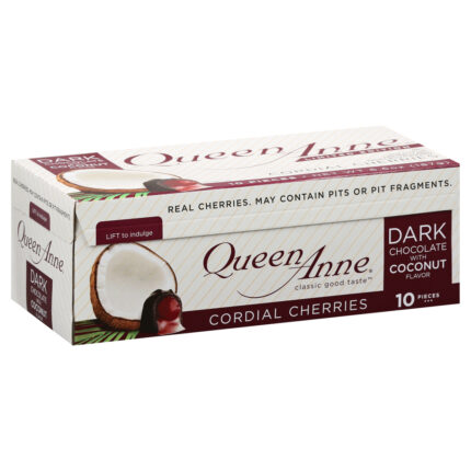 Queen Ann, Dark Chocolate Cordial Cherries, Case Of 12, 6.6 Oz