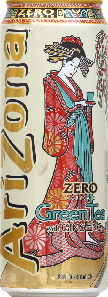 Arizona, Zero Green Tea With Ginseng, Case Of 24, 23 Fl Oz
