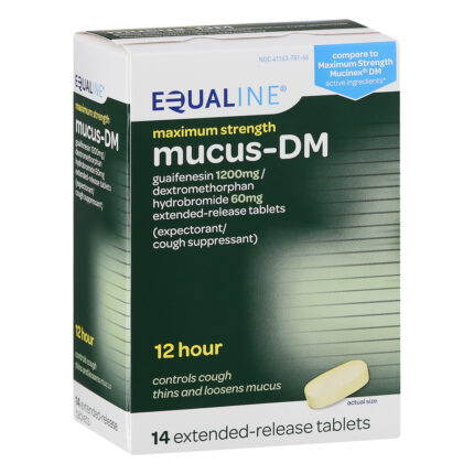 Equaline, Mucus Dm Maximum Strength Expectorant / Cough Suppressant Extended-Release Tablets, Case Of 6, 14 Ct