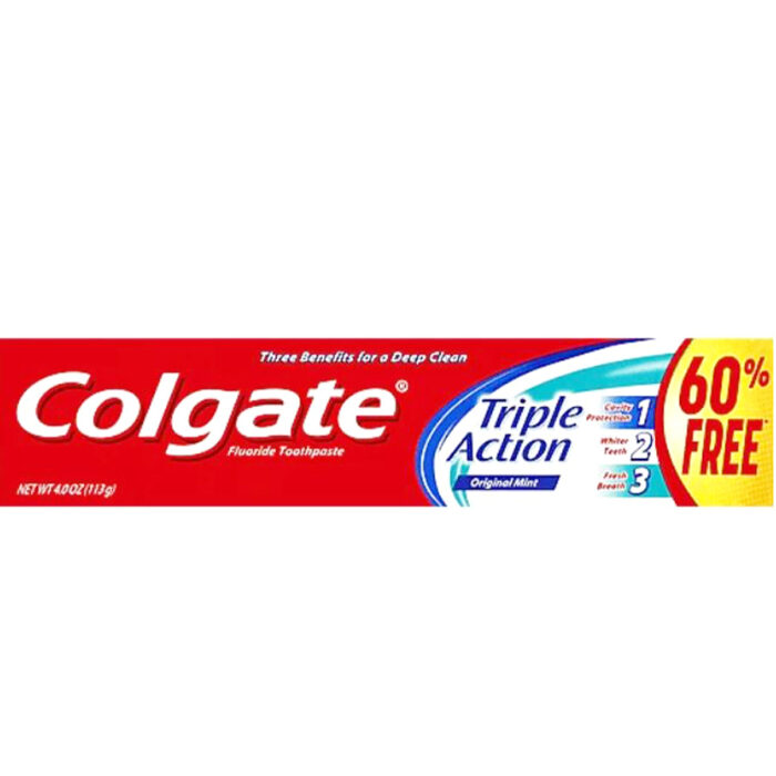 Colgate Toothpaste 2.5 Oz +1.5 Oz Triple Action + 60% Free - Image 1