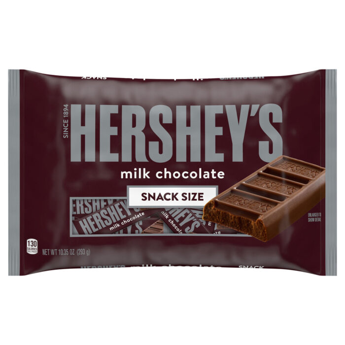 Hershey'S, Snack Size Candy Bars Milk Chocolate, Case Of 12, 10.35 Oz - Image 1