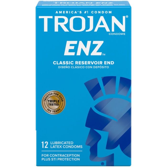 Trojan, Enz Lubricated Latex Condoms, Case Of 4, 12 Ct - Image 1
